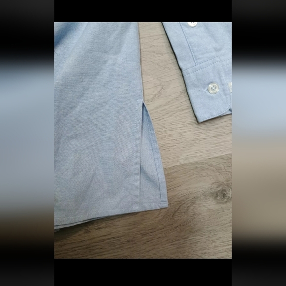 The Quacker Factory chambray Button Down Long Sleeve floral chambray Size S - Picture 4 of 6